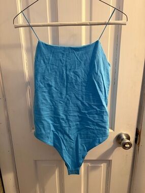 wild fable  Blue Scoop Neck Bodysuit